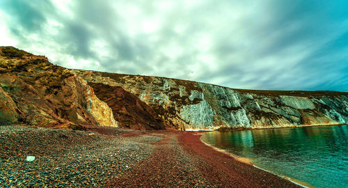 Scenic view of mountain against sky