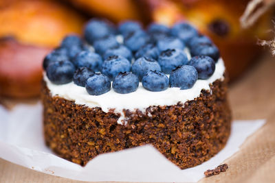 Close-up of cake in plate