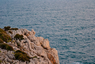 Rock formation on sea shore