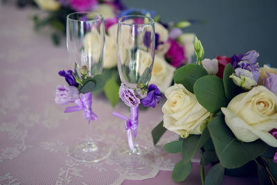 Close-up of drink in glass on table