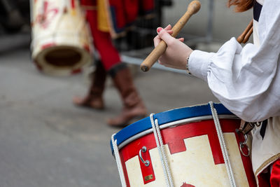 Drummer on the street during local parade