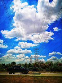 Electricity pylon against sky