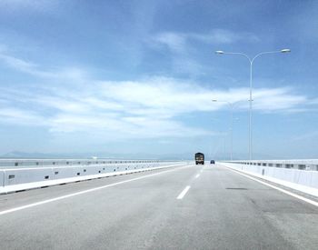 Cloudy sky above highway