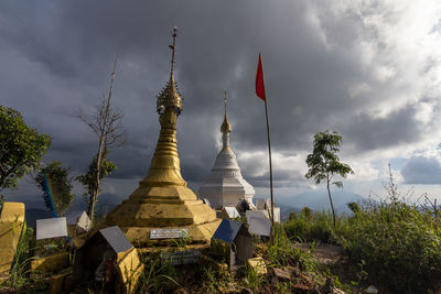 Panoramic view of temple against sky