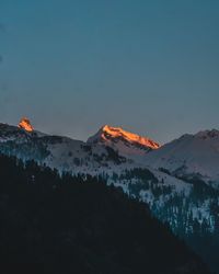 The last kiss of the sun on the beautiful pulga peak from the tosh valley. 
