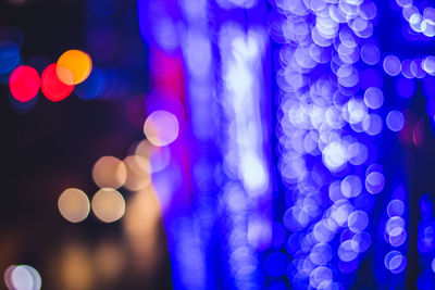 Defocused image of illuminated lights