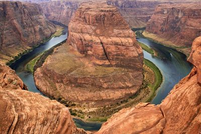 Rock formations at riverbank