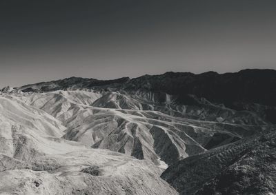 Scenic view of mountains against clear sky