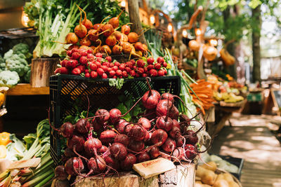 Vegetables for sale at market