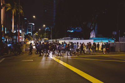 City street at night