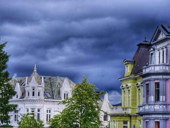Low angle view of buildings against sky