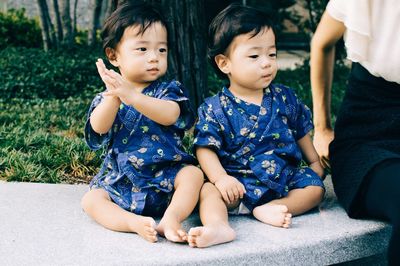 Portrait of cute baby boy