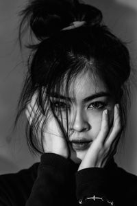 Close-up portrait of a woman