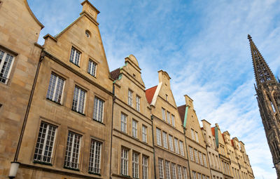 Low angle view of historic buildings against sky