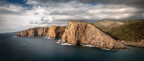 Coastal stacks of cala domestica, sardinia, sulcis iglesiente