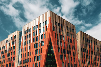 Modern house facades in hamburg, germany.