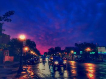 City street at night