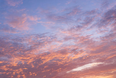 Low angle view of sky during sunset