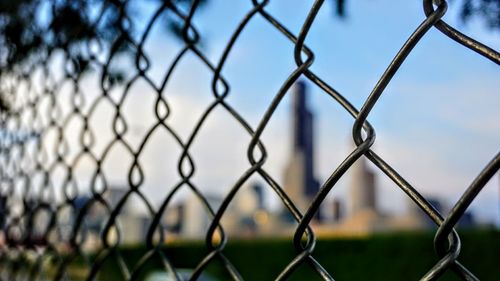 Close-up of chainlink fence