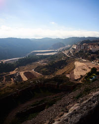 High angle view of landscape