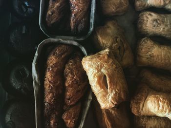 Full frame shot of bread in store
