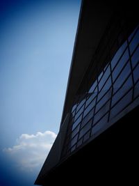 Low angle view of modern building against sky