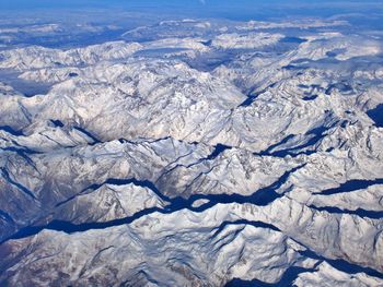 Flying over the swiss alps