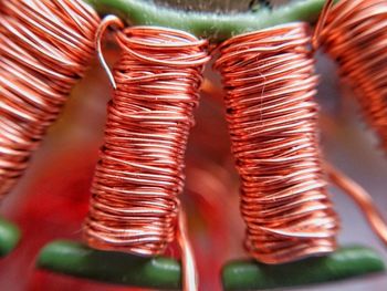 Close-up of copper wires