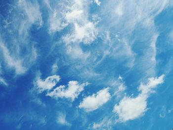 Low angle view of clouds in sky