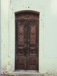 Close-up of closed door