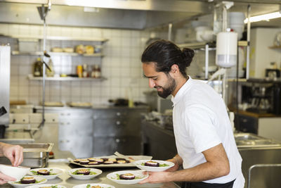 Chef working in kitchen