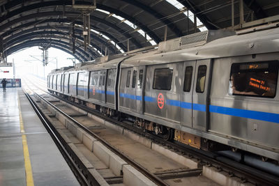 Train at railroad station