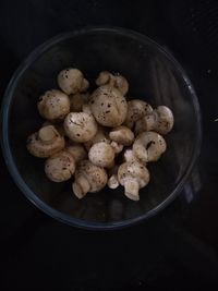 High angle view of food in container on table