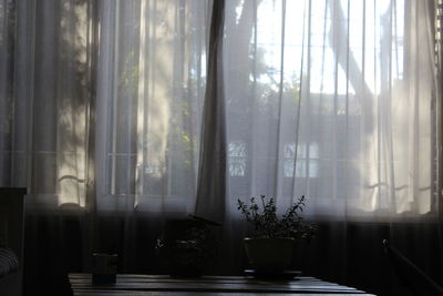 Sunlight through window at home