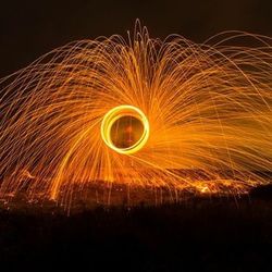 Light trails at night