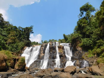 Waterfall and blue sky