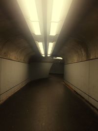 Empty corridor of tunnel