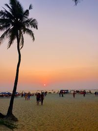 Scenic view of sunset over sea