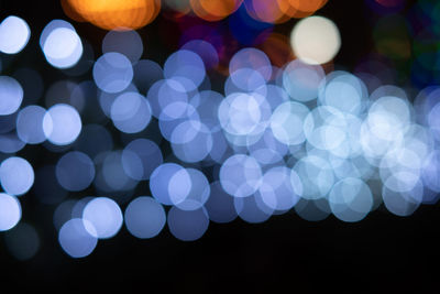Defocused image of illuminated lights