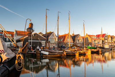 Boats in harbor