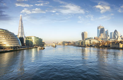 Buildings in city at waterfront