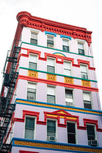 Low angle view of building against clear sky