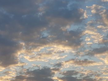 Low angle view of sky during sunset