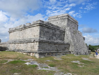 Low angle view of historical building against sky