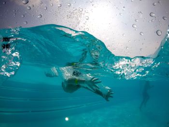 People swimming in pool