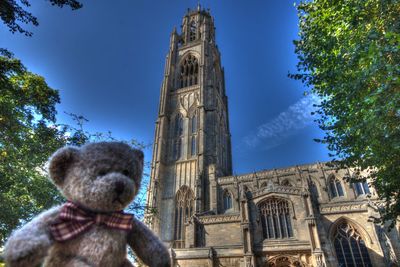 Low angle view of historic building against sky