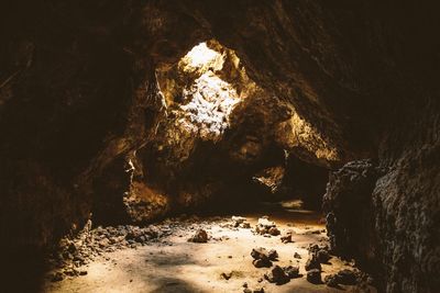 Rock formation in cave