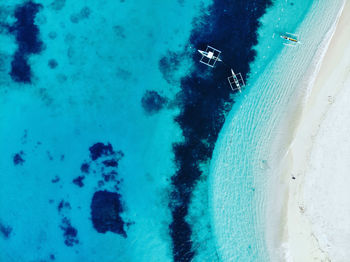 High angle view of beach