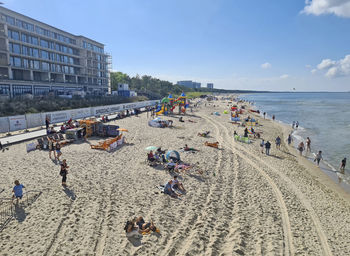 Panoramic view of beach against sky