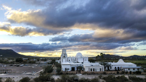 Church against cloudy sky